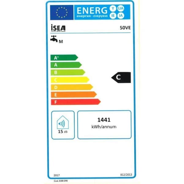 ISEA Swing Elektrisk varmvattenberedare 100 liter - Varmdopp kopparresistens - Magnesiumanod - Vertikal