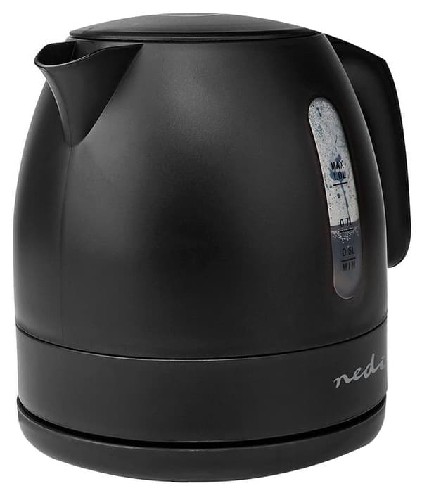 NEDIS rychlovarná konvice KAWK300EBK/ objem 1 l/ otáčení o 360°/ skryté topné těleso/ spotřeba 2150 W/ plast/ černá
