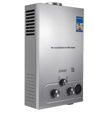 Tanklös Propan Gasvärmare, Flera Storlekar Tillgängliga, Konstruktion i Rostfritt Stål, 6 liter, 12 kilowatt