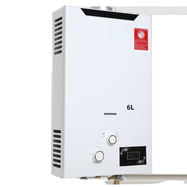 12KW LPG Tankløs Vandvarmer, Øjeblikkelig Varmt Vand, Overophedningsbeskyttelse,Hvid White