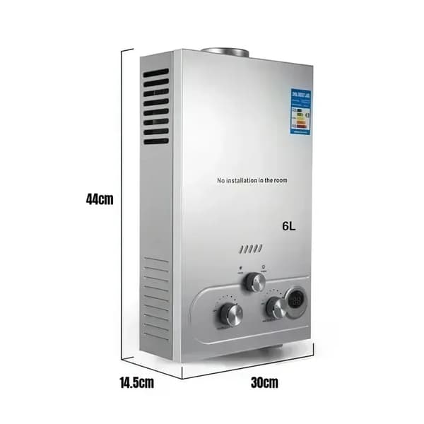 Tankiton vesilämmitin, 16 kW teho, 8 L/min kuumavesilähtö,EU, 6 litraa