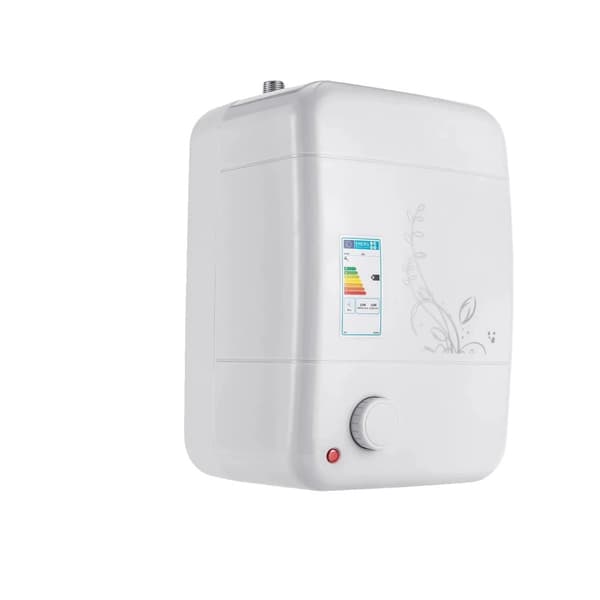 Øjeblikkelig elektrisk vandvarmer, justerbar temperaturinterval 30-75℃, 1500W effekt,23x24x5cm, Hvid