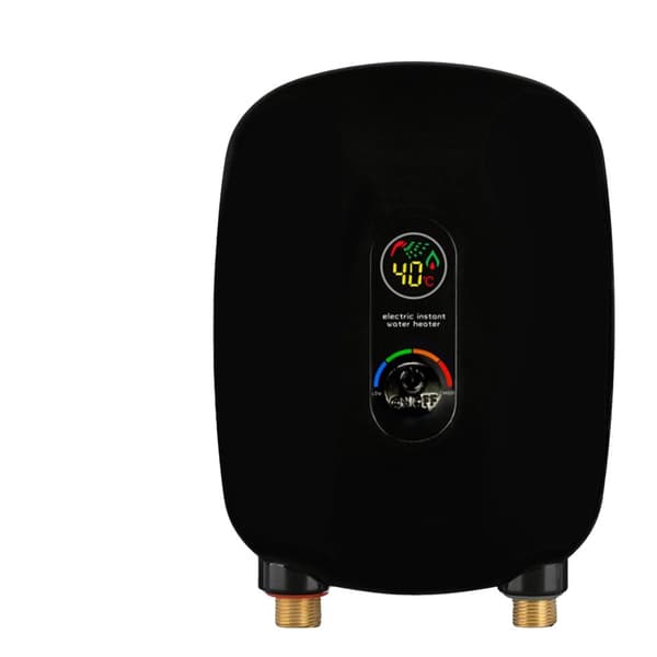Elektrisk Øjeblikkelig Vandvarmer, 6500W Effektudgang, Justerbar Temperaturkontrol,Guldknap Black knob