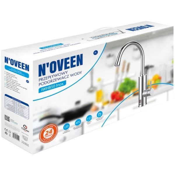 Elektrisk köksvattenberedare Kran Omedelbar varmvattenkran Värmare Kallvärmekran Tanklös Noveen 80