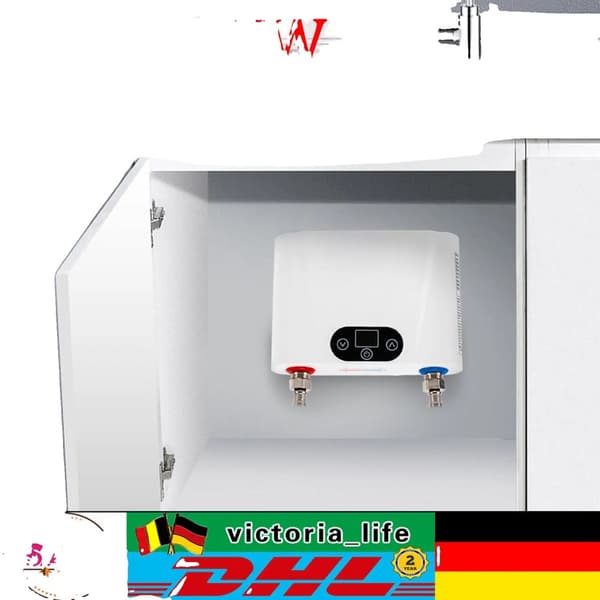 Tankless vandvarmer, 5,5 kW effekt, hurtig opvarmning, berøringskontrolpanel