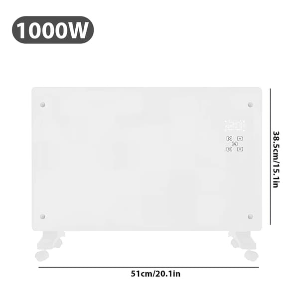 Elektrisk Panelvarmer, 1000W/1500W Muligheder, Fjernbetjeningsfunktion,1000W uden fjernbetjening