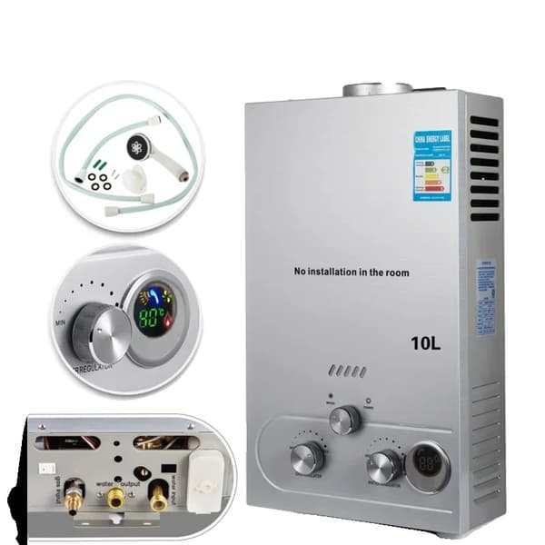Tankless Vandvarmer, 10L Kapacitet, Energi Effektiv, Sikkerhedsfunktioner
