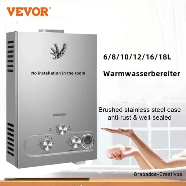 VEVOR Øjeblikkelig Vandvarmer, Effektudgang Op til 36KW, Vandkapacitet fra 6L til 18L,32KW 16L