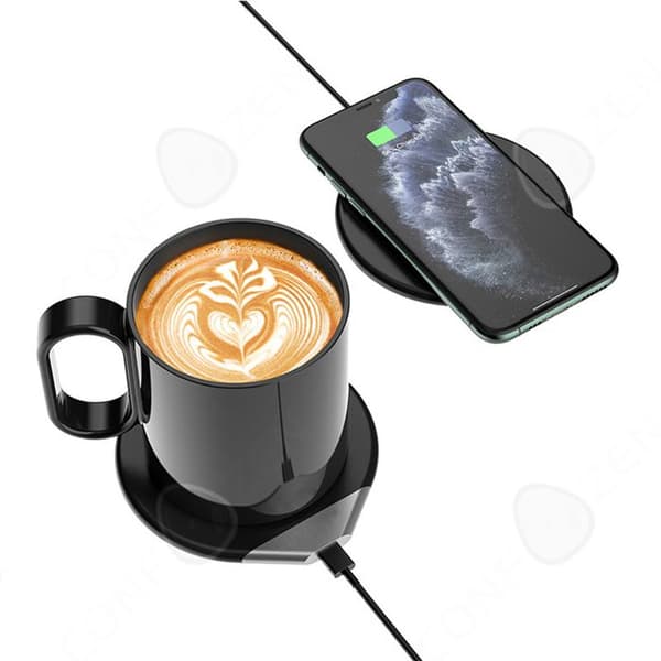 Elektrisk kaffevärmare med justerbar termostat Snabbuppvärmning Elektrisk kaffevärmare för matvärmare för hemmakontor