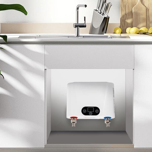 Elektrisk gennemstrømningsvandvarmer, hurtig opvarmning, berøringskontrolpanel, pladsbesparende design