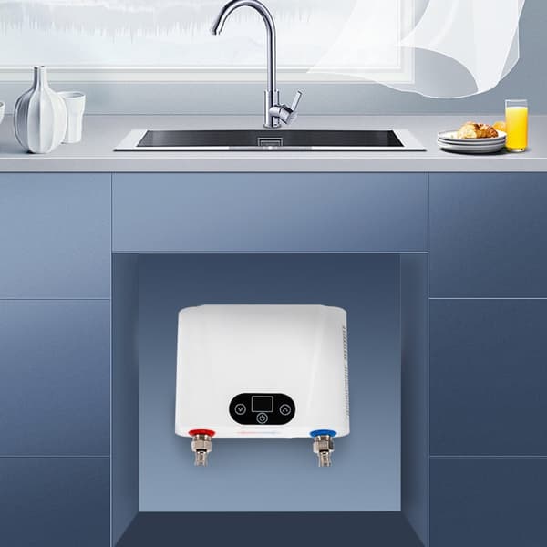 Elektrisk gennemstrømningsvandvarmer, hurtig opvarmning, berøringskontrolpanel, pladsbesparende design
