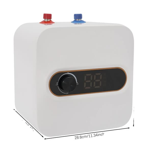 Elektrisk Vandvarmer, 8 Liter Kapacitet, LCD Temperaturdisplay,HVID