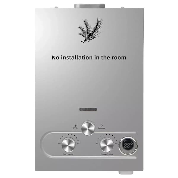 Tankless gasvandvarmer, effektiv opvarmning, holdbar konstruktion i rustfrit stål,32KW 16L