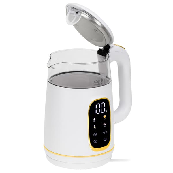 LED-kedel med temperaturkontrol 1,7L - Hvid