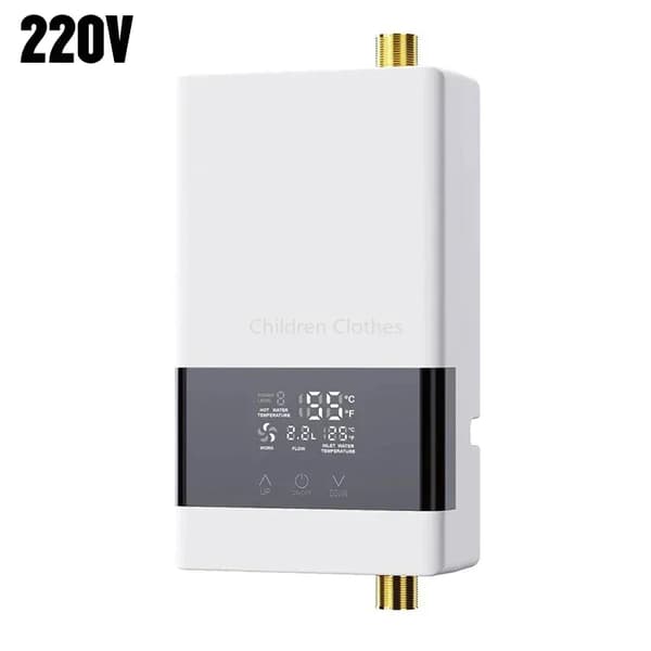 Øjeblikkelig Vandvarmer, 220V-6000W, Berørings- og Fjernbetjening,220V-6000W Hvid4