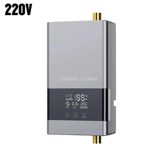 Øjeblikkelig Vandvarmer, 220V-6000W, Berørings- og Fjernbetjening,220V-6000W Grå5