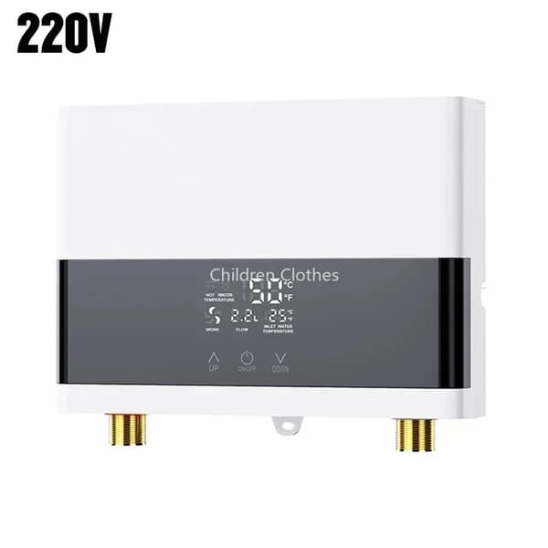 Välitön vedenlämmittimen, 220V-6000W, kosketus- ja kauko-ohjaus,220V-6000W Valkoinen