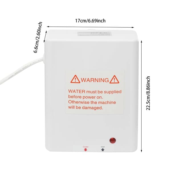 Øjeblikkelig varmtvandsbeholder, 3500W effekt, kompakt design,230V, HVID