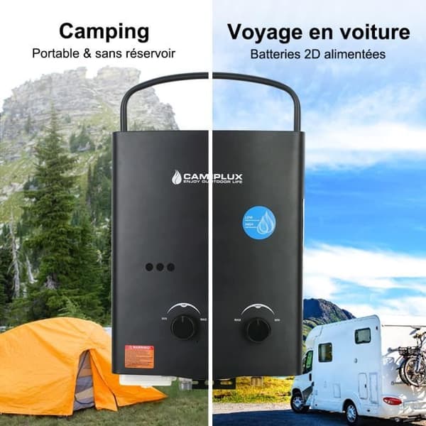 Gaskessel - CAMPLUX - AY132B-DE - 5 Liter - Portabel - Campingdusj