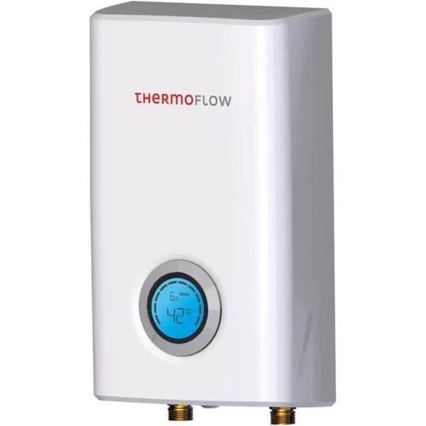Thermoflow Elex 10 kW Elektrisk genomströmningsvattenvärmare 230 V trycktålig Vattenvärmare upp till 55 C G 12 anslutning