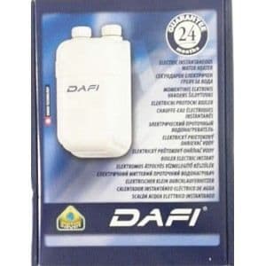 DAFI 7,3kW elektrisk varmvattenberedare - Vit färg - Vägginstallation - Vertikalt format