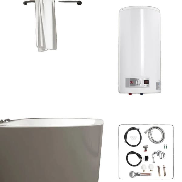 Elektrisk Varmvattenberedare, 50L Kapacitet, 2000W Snabb Uppvärmning,VIT
