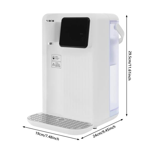 Omedelbar Varmvatten Dispenser, 3L Kapacitet, Justerbar Temperatur, LED-display,220V, VIT