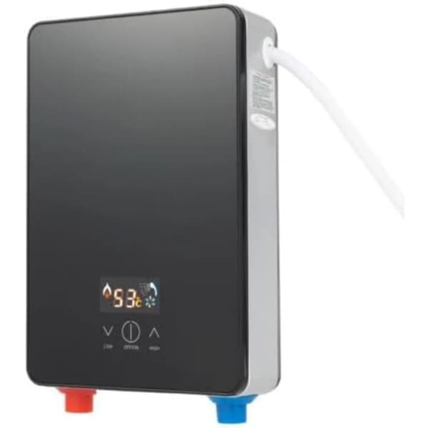 Elektrisk Omedelbar Vattenvärmare, 6500W Effekt, LED Digital Display, Vattentålig IPX4,svart