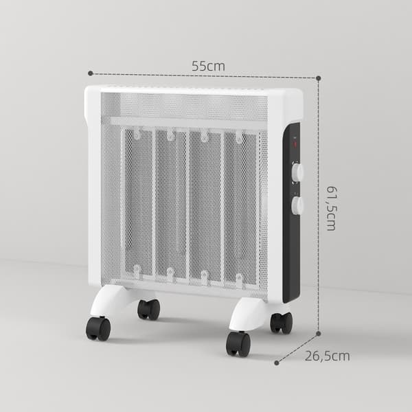 Sähkölämmitin, 1000W/2000W, Kannettava muotoilu
