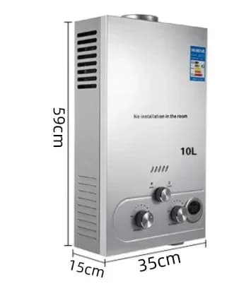 Genomströmningslös Propan Vattenvärmare, 16 kW Effekt, 8 L/min Varmvattenutgång,16L 32KW