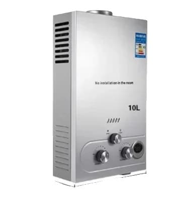 Genomströmningslös Propan Vattenvärmare, 16 kW Effekt, 8 L/min Varmvattenutgång,16L 32KW