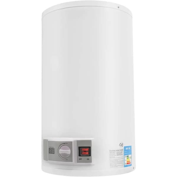 Sähkölämmitteinen vesivaraaja, 50L kapasiteetti, säädettävä lämpötila-alue 30-75℃, pystyasennus,VALKOINEN