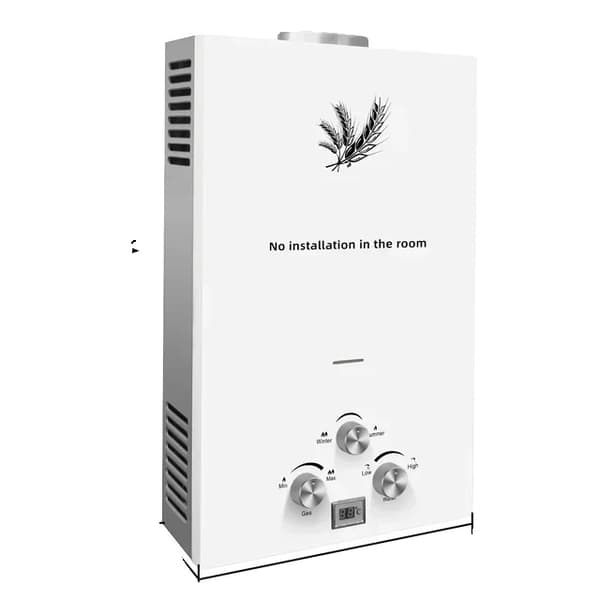 Gas Varmvattenberedare, Kapacitetsalternativ, Trycksäkerhetsdesign,12KW 6L