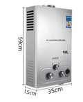 Miniatyrbild 2 av 2: LPG Varmvattenberedare, Kompakt Design, Flera Säkerhetsskydd,10L 20KW