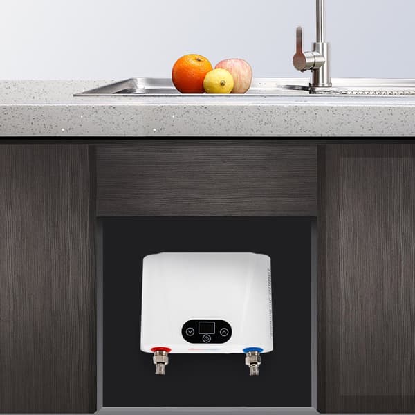 Sähkökäyttöinen välitön vedenlämmittimen, 5.5KW teho, kosketusohjaus, vedenkestävä IPX4,VALKOINEN, 220V