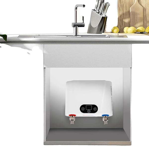 Sähkökäyttöinen välitön vedenlämmittimen, 5.5KW teho, kosketusohjaus, vedenkestävä IPX4,VALKOINEN, 220V