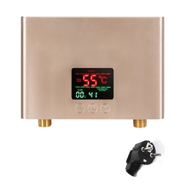 Omedelbar Vattenvärmare, 220V, 3000W, Touch + Fjärrkontroll,guld, EU