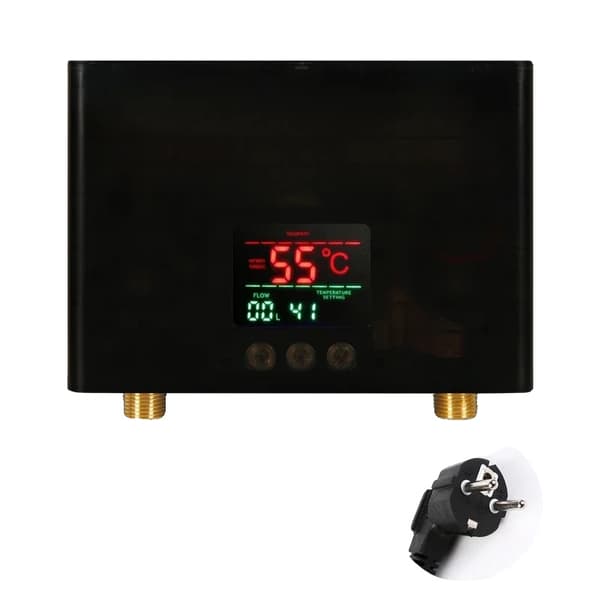 Omedelbar Vattenvärmare, 220V, 3000W, Touch + Fjärrkontroll,EU, svart