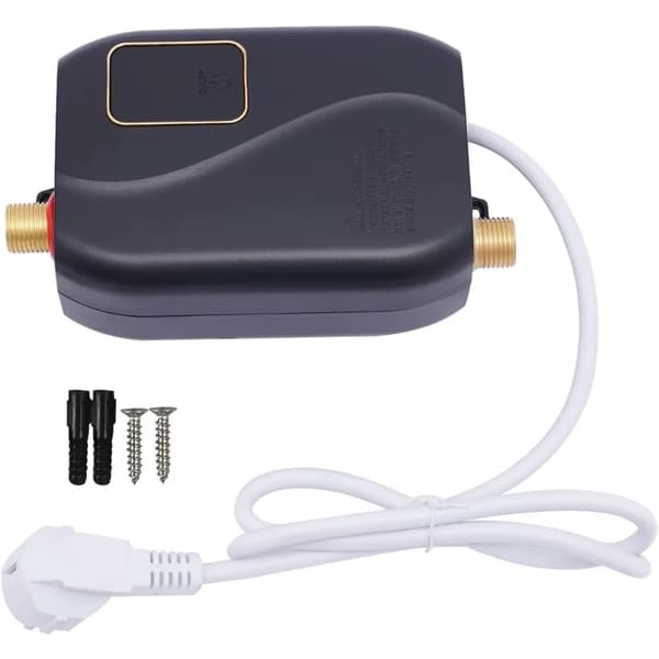 Mini Välitön Vesilämmitin, 3500 W Teho, Vesitiivis IPX4, Lämpötila-alue 25-50℃,220V, musta