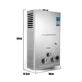 Miniatyrbild 2 av 2: LPG Gas Varmvattenberedare, 16 kW Effekt, 8 L/min Varmvattenutgång, Väggmonterad Design,6L