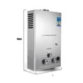Miniatyrbild 1 av 2: LPG Gas Varmvattenberedare, 16 kW Effekt, 8 L/min Varmvattenutgång, Väggmonterad Design,6L