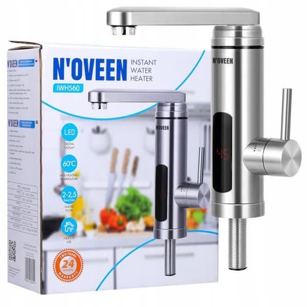 Noveen IWH560 INOX Instant Elektrisk varmvattenberedare - OEM - Grå - 3000-3600 watt - Elektrisk