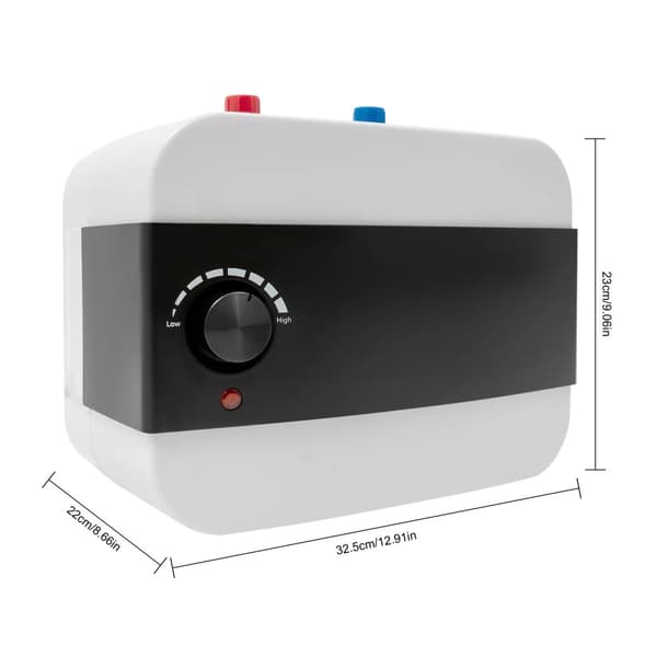 Elektrisk Vandvarmer, 1500W Hurtig Opvarmning, Justerbar Temperaturkontrol,220V, HVID