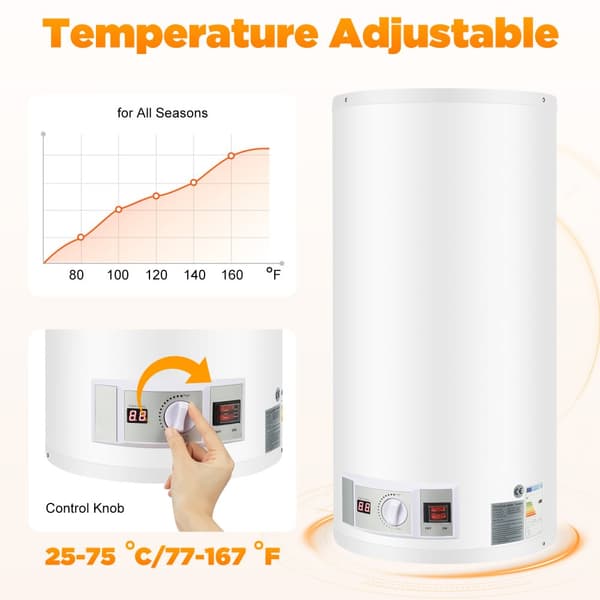Elektrisk Varmvattenberedare, 80L Kapacitet, 2000W Effekt