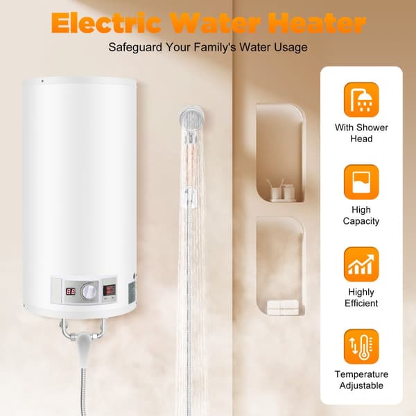 Elektrisk Varmvattenberedare, 80L Kapacitet, 2000W Effekt
