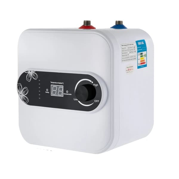 Elektrisk Vattenvärmare, 8L Kapacitet, 1500W Effekt, Justerbar Temperaturkontroll,VIT
