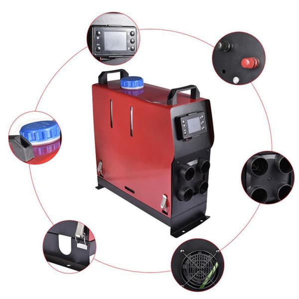 Diesel Luftvärmare, 5KW Effekt, Fjärrkontroll med LCD-display