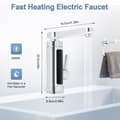Miniatyrbillede 2 af 2: Elektrisk køkkenvandvarmerarmatur, 3000W effekt, temperaturinterval 25-55℃, hurtig opvarmning på 3 sekunder,Lys Grå