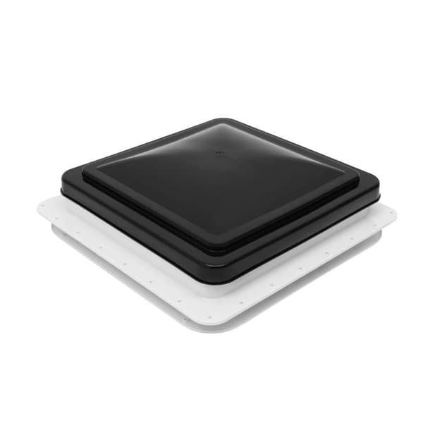 RV Taklucka, Universell Passform för 14x14 Tum Öppningar, Hållbar Plastkonstruktion,svart