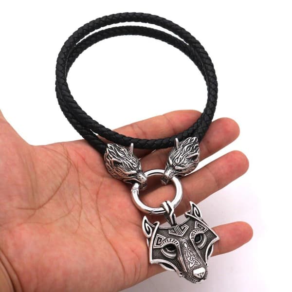 Wolf Norse Viking hängen halsband Talisman Wicca Pagan smycken